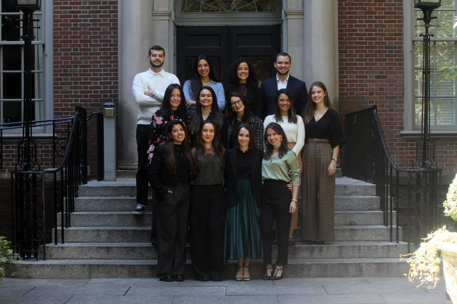 The 2024/2025 BLS Executive Board on the steps of a building entrance
